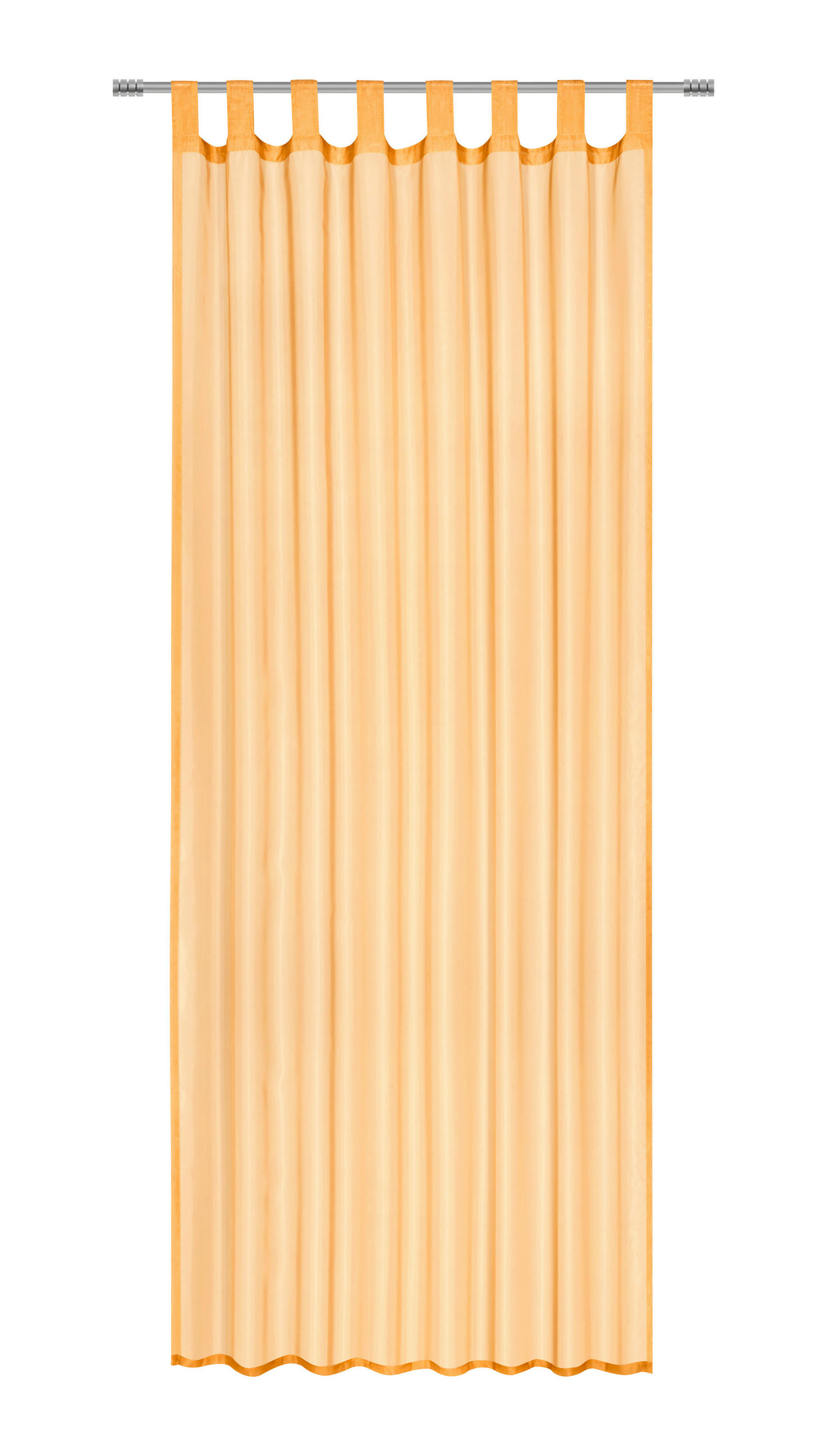 ZAVJESA S OMČAMA narančasta  140/245 cm  - narančasta, Basics, tekstil (140/245cm) - Boxxx