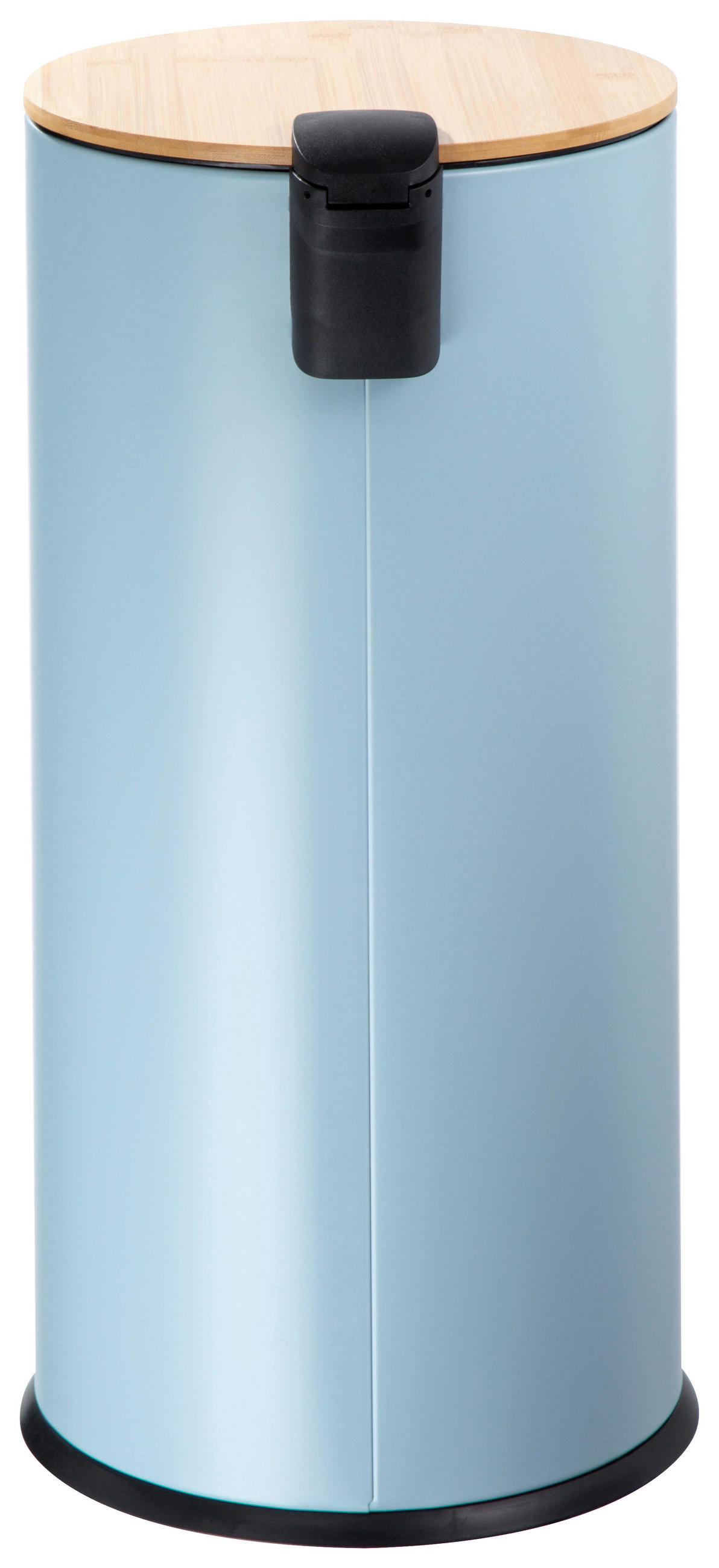 ABFALLEIMER 30 l  Metall  - Schwarz/Hellblau, Design, Kunststoff/Metall (30,5cm) - Echtwerk