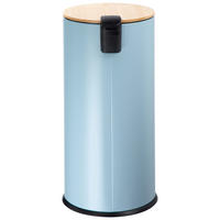 ABFALLEIMER 30 l  Metall  - Schwarz/Hellblau, Design, Kunststoff/Metall (30,5cm) - Echtwerk