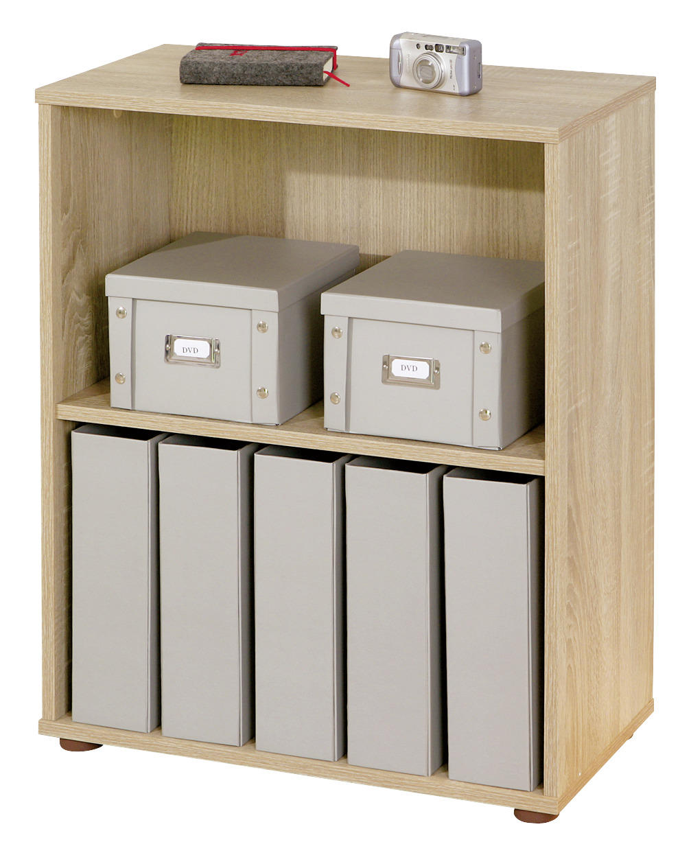 REGAL Sonoma Eiche  - Schwarz/Sonoma Eiche, Basics, Holzwerkstoff/Kunststoff (60/75/30cm) - MID.YOU