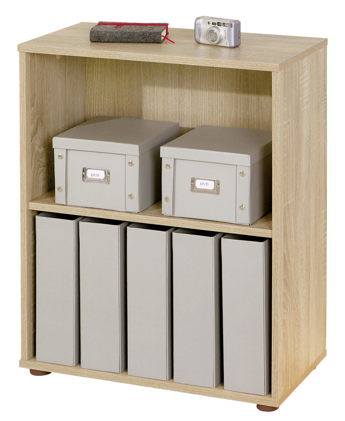 REGAL Sonoma Eiche  - Schwarz/Sonoma Eiche, Basics, Holzwerkstoff/Kunststoff (60/75/30cm) - MID.YOU