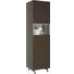 VITRINE in Braun - Alufarben/Braun, Design, Glas/Holzwerkstoff (52/209/46cm) - Joop!