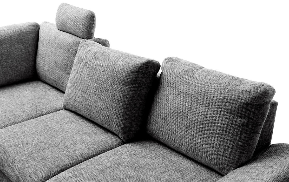ECKSCHLAFSOFA in Struktur Silberfarben  - Wildeiche/Silberfarben, Modern, Holz/Textil (206/265cm) - Livetastic