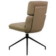 STUHL  in Eisen Echtleder pigmentiert Metall, Leder  - Taupe/Schwarz, Design, Leder/Metall (50/92/64,5cm) - Dieter Knoll