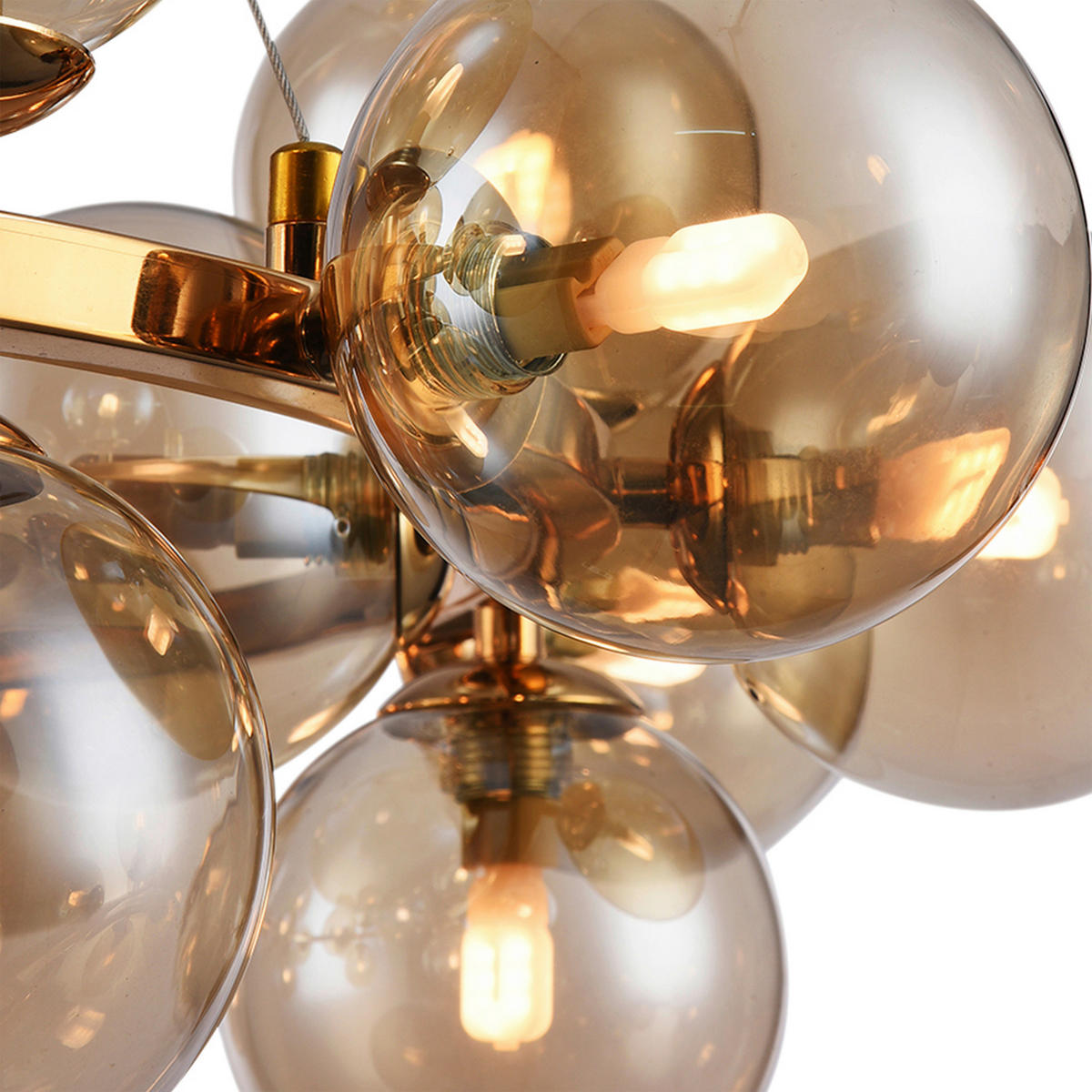 PENDELLEUCHTE  69/23,8/69 cm   - Goldfarben, Trend, Glas/Metall (69/23,8/69cm) - MAYTONI