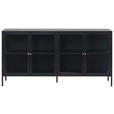 SIDEBOARD Schwarz 170/85/40 cm - Goldfarben/Schwarz, Trend, Glas/Metall (170/85/40cm) - Xora