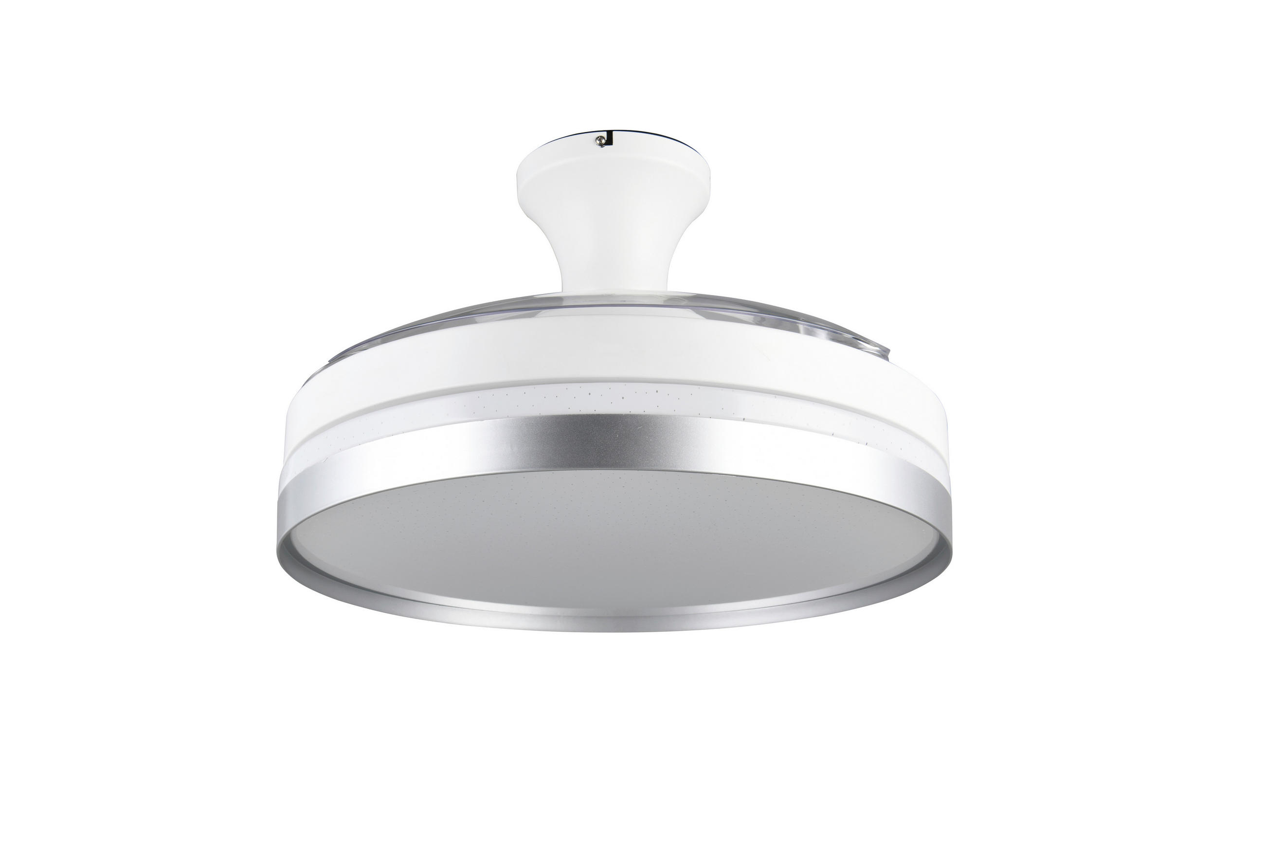 Deckenleuchte mit Ventilator 48/31,0 cm   - Transparent/Titanfarben, KONVENTIONELL, Kunststoff (48/31,0cm)