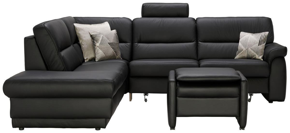 ECKSOFA in Echtleder Schwarz  - Schwarz, Konventionell, Leder (234/267cm) - Himolla