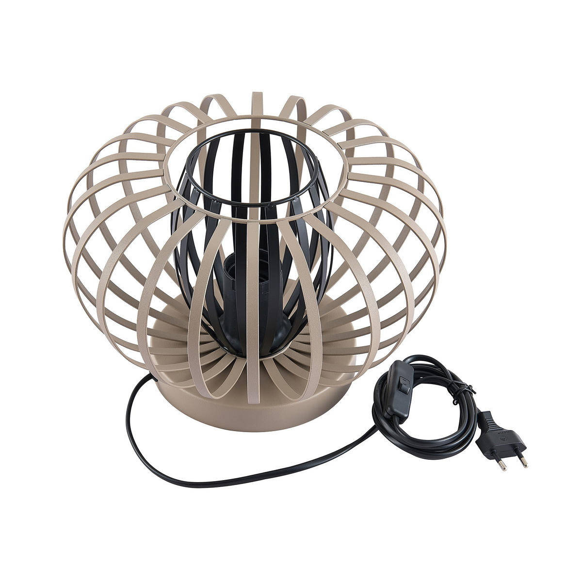 TISCHLEUCHTE Melina 25/19 cm   - Sandfarben/Beige, Design, Metall (25/19cm) - Novel
