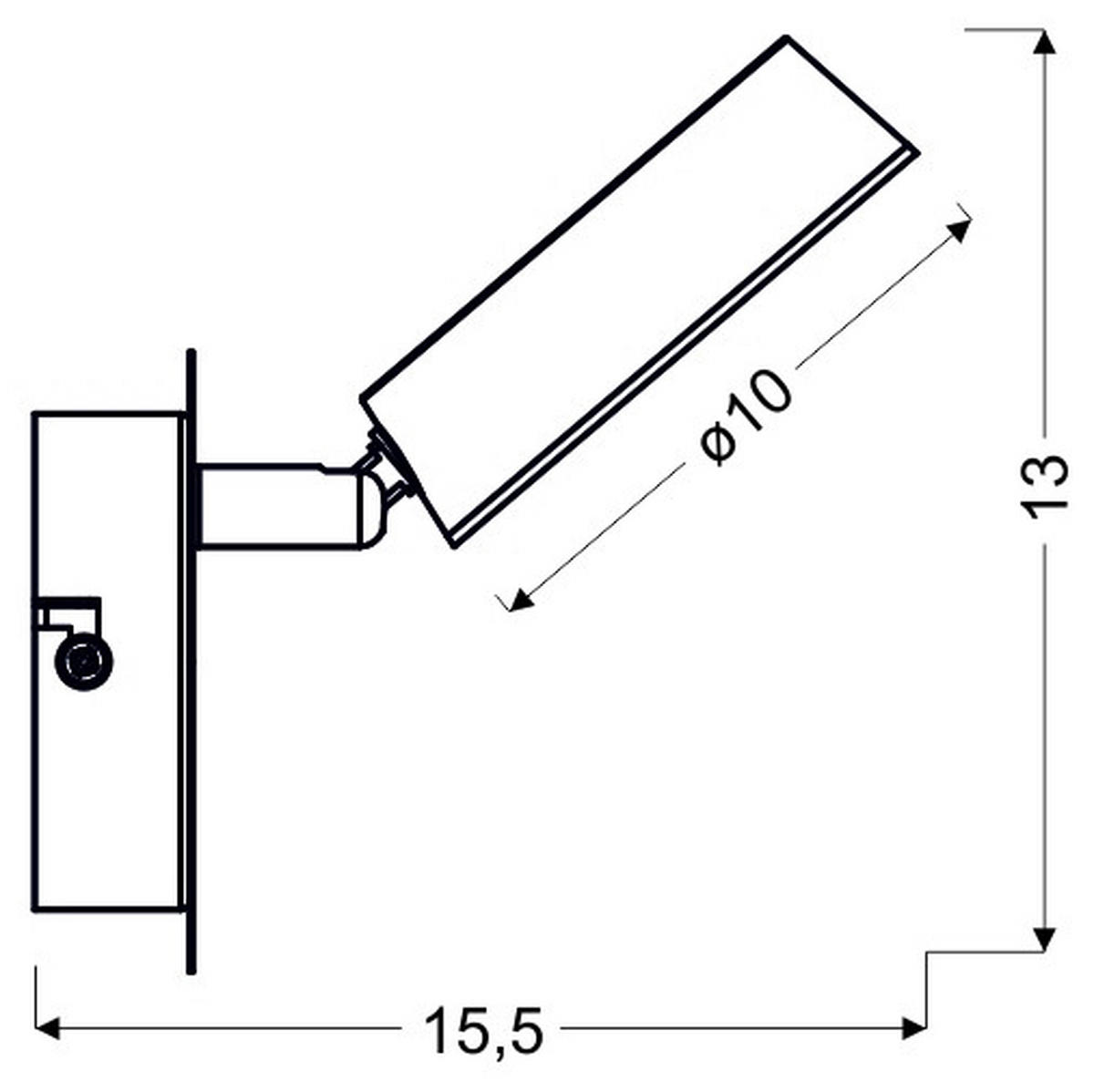 LED-STRAHLER 15.5/10/13 cm   - Chromfarben, Design, Kunststoff/Metall (15.5/10/13cm)