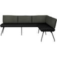 ECKBANK 225/165 cm  in Schwarz  - Schwarz, Design, Textil/Metall (225/165cm) - Moderano