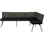 ECKBANK 225/165 cm  in Schwarz  - Schwarz, Design, Textil/Metall (225/165cm) - Moderano