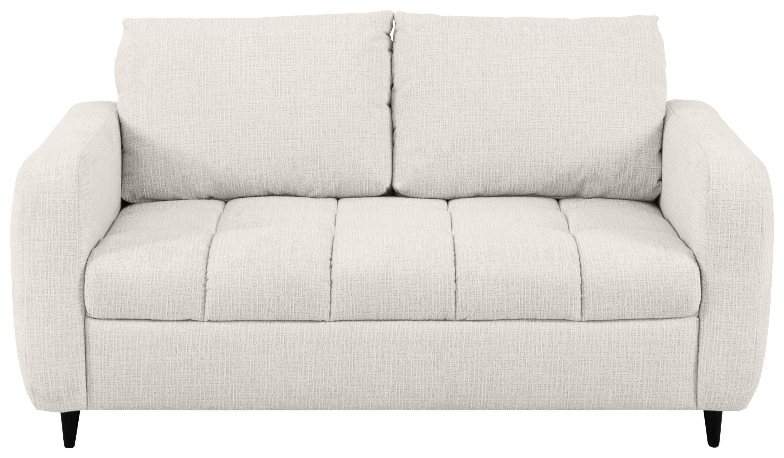 2-SITZER-SOFA Flachgewebe Perlmutt  - Perlmutt/Schwarz, MODERN, Holz/Textil (167/88/101cm) - Lomoco