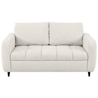 2-SITZER-SOFA Flachgewebe Perlmutt  - Perlmutt/Schwarz, MODERN, Holz/Textil (167/88/101cm) - Lomoco