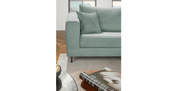 ECKSOFA Olivgrün Cord  - Schwarz/Olivgrün, KONVENTIONELL, Holz/Textil (212/155cm) - Carryhome