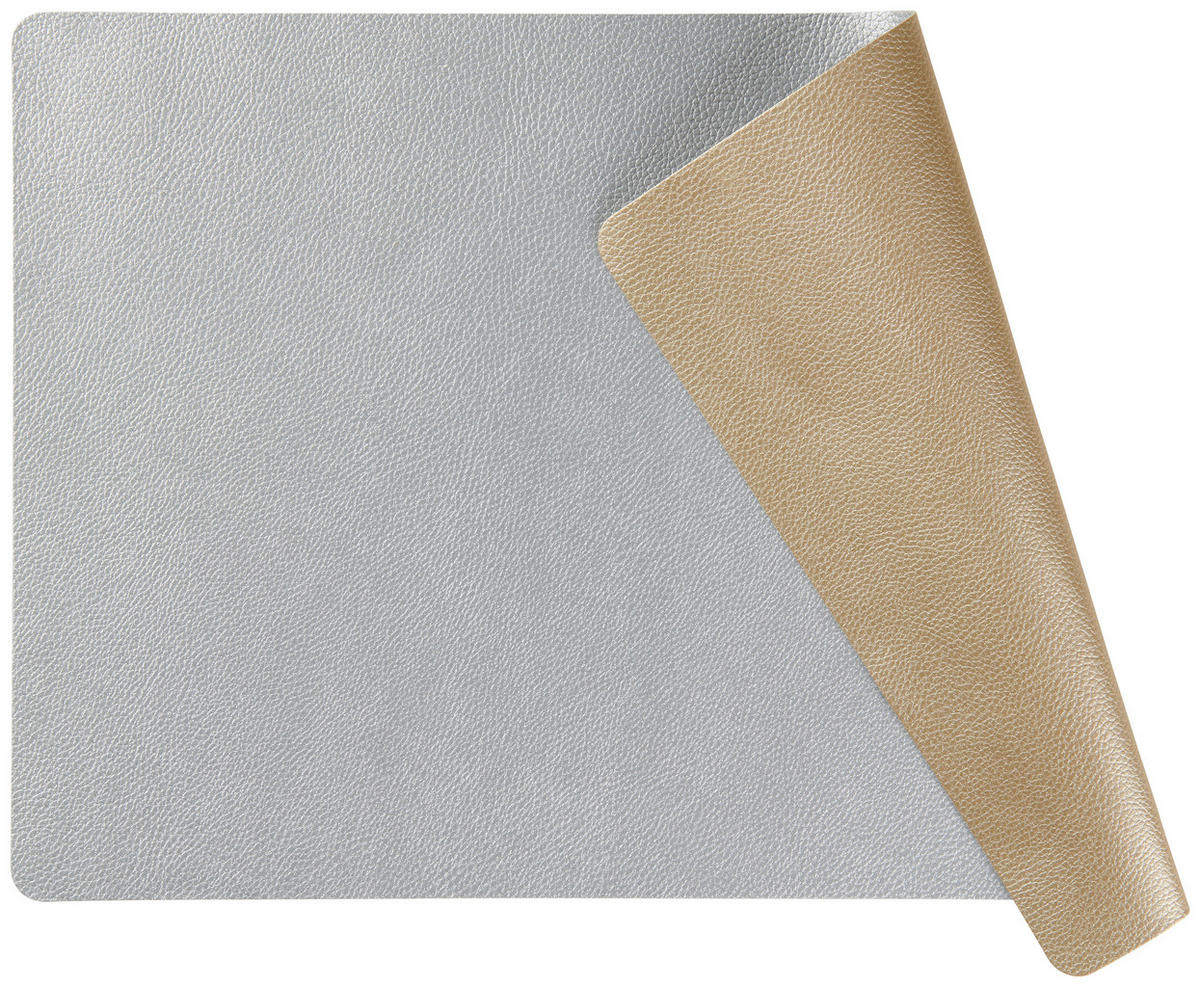 TISCHSET Kunststoff Silberfarben, Goldfarben 45/30 cm  - Silberfarben/Goldfarben, Basics, Kunststoff (45/30cm)