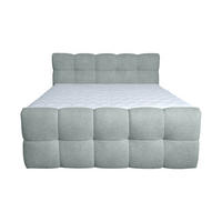BOX KREVET     svijetlo siva  - svijetlo siva, Moderno, drvni materijal/tekstil (185/110/220cm) - Hom`in