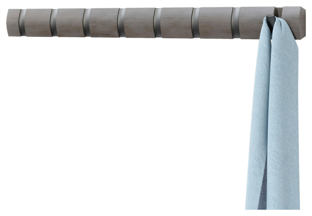 WANDGARDEROBE  in Pappel Grau  - Grau, Design, Holz/Kunststoff (6,4/3,2/81,3cm) - Umbra