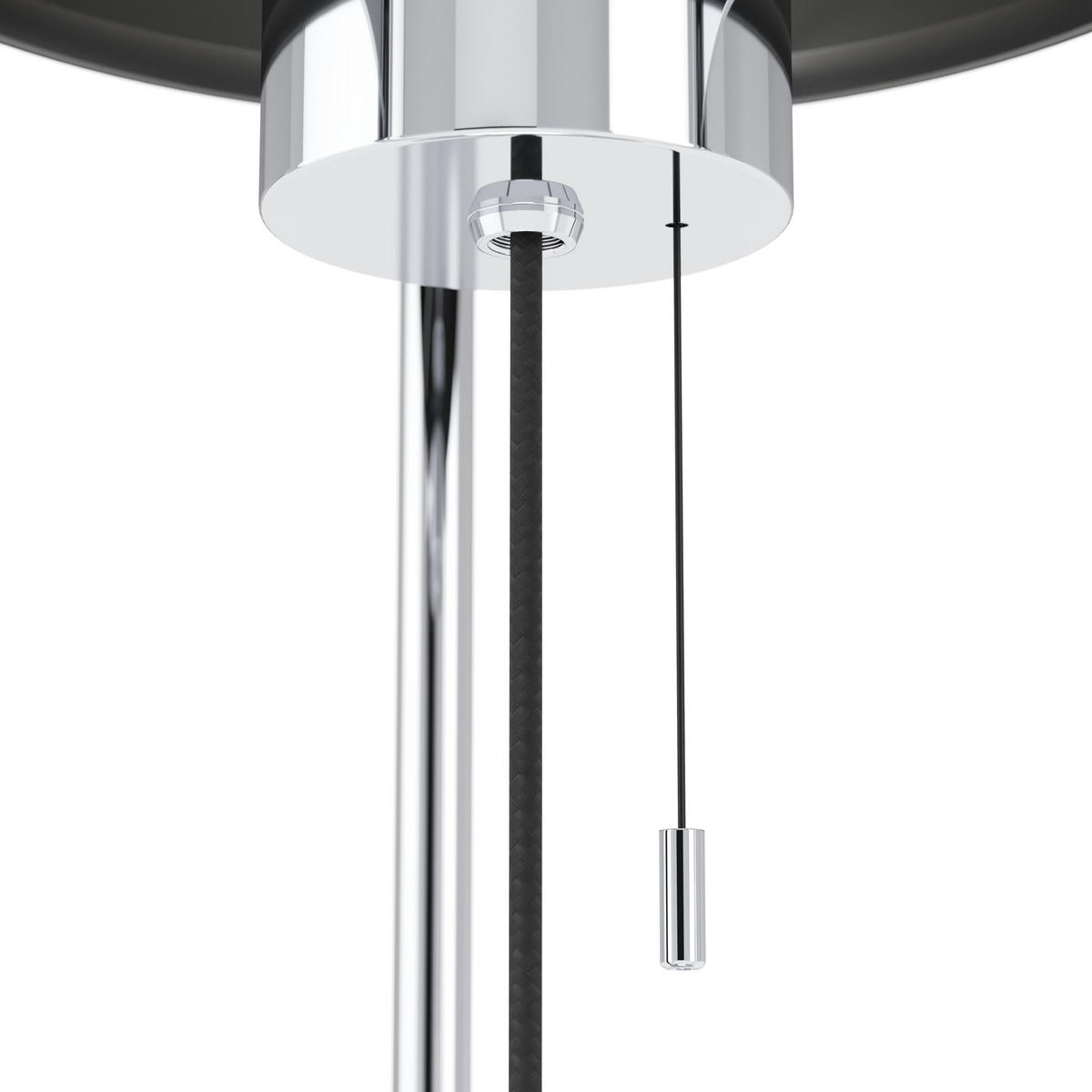 BORDSLAMPA Round Lights 21,5/52 cm   - kromfärg/svart, Design, metall/textil (21,5/52cm) - Eglo