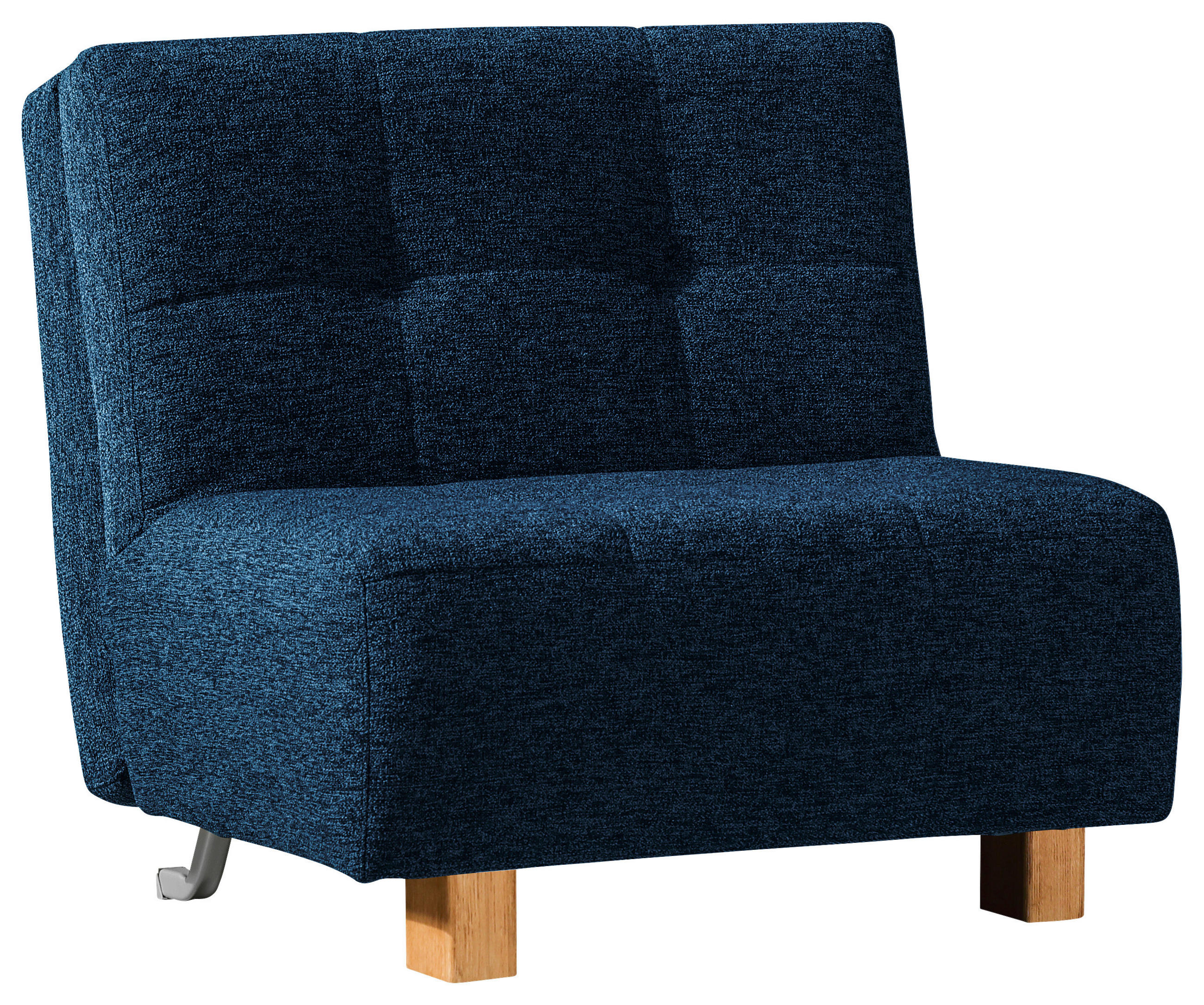 SCHLAFSESSEL Juice Flachgewebe Dunkelblau Fußauswahl, Stoffauswahl, Liegefunktion  - Naturfarben/Dunkelblau, Design, Holz/Textil (85/92/102cm) - Novel