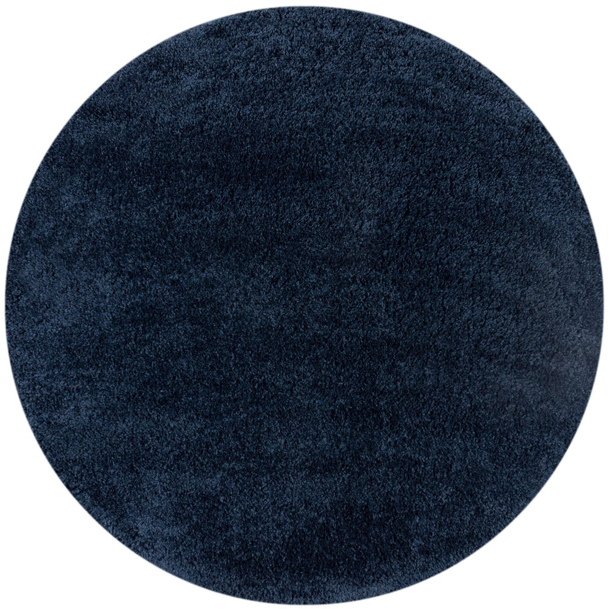 SHAGGY 133/133 cm Flair Rugs Blau, Dunkelblau  - Blau/Dunkelblau, Basics, Textil (133/133cm)