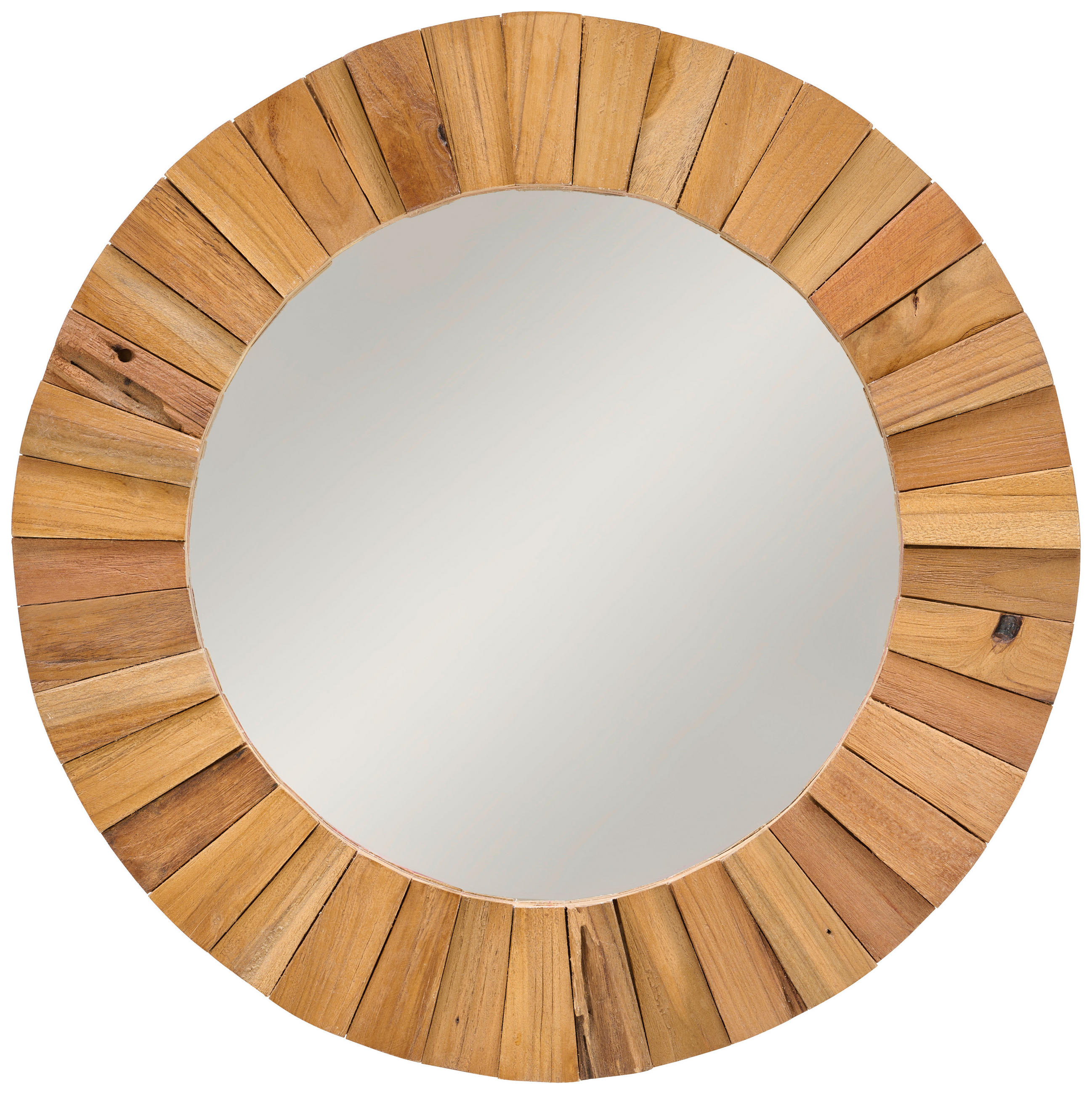 WANDSPIEGEL 60/60/4 cm  - Teakfarben, Trend, Glas/Holz (60/60/4cm) - Landscape