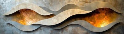 Euroart Aluminiumbild Copper Abstract Iii Mehrfarbig 180x50x2 cm