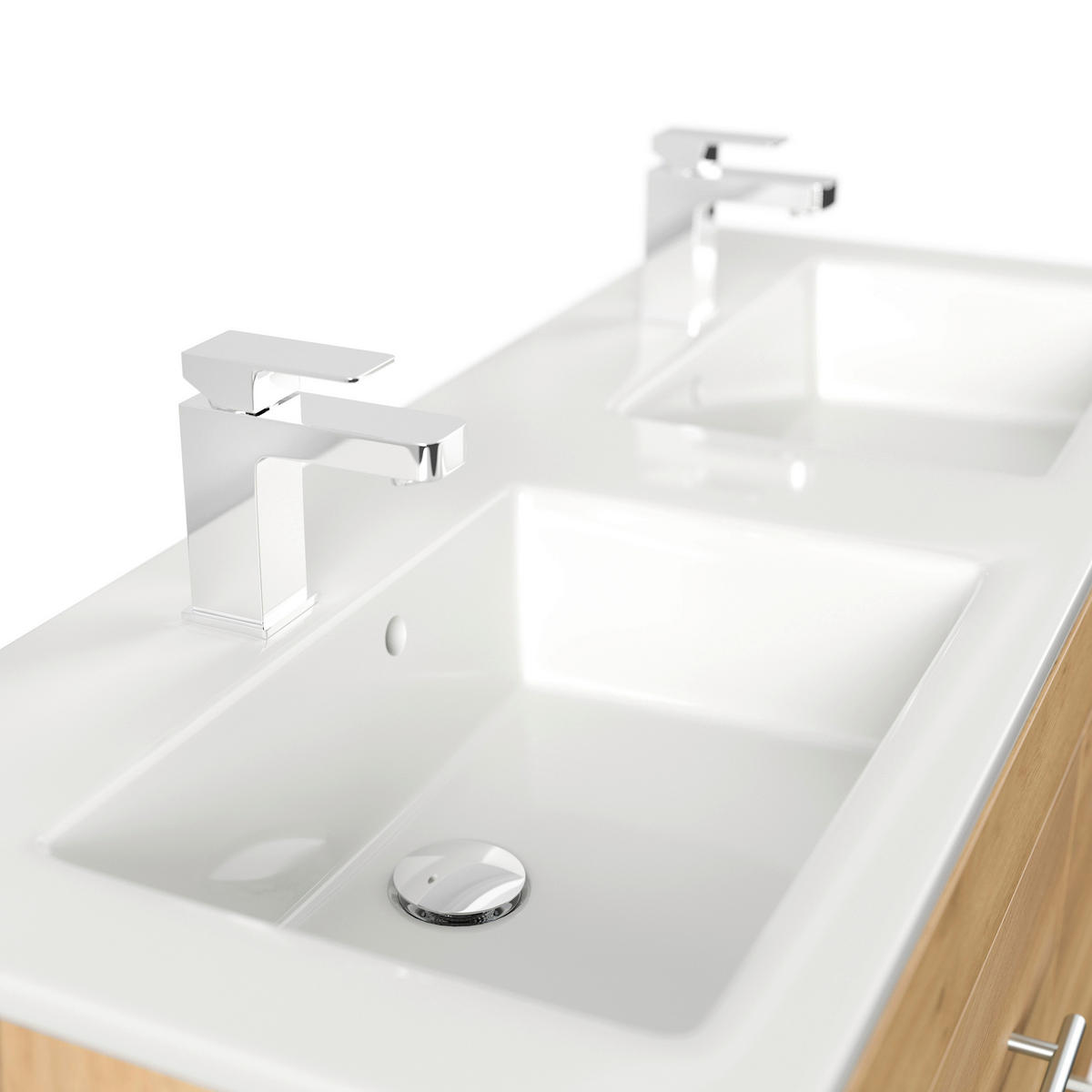 WASCHTISCHKOMBI 120 cm  - Eichefarben/Weiß, Basics, Keramik/Holzwerkstoff (120cm) - MID.YOU