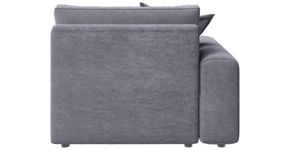 BIGSOFA Cord Dunkelgrau  - Dunkelgrau/Schwarz, MODERN, Kunststoff/Textil (117/93/190cm) - Carryhome