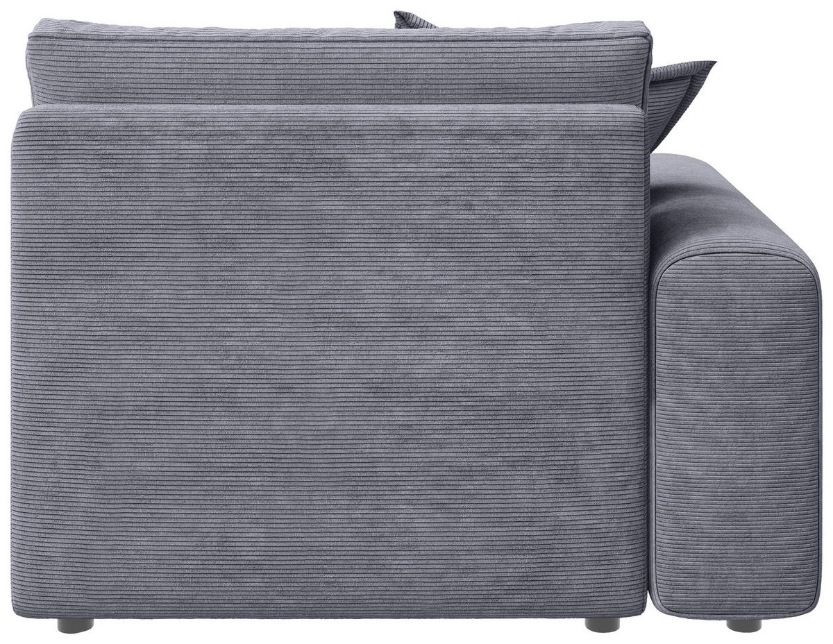 BIGSOFA Cord Dunkelgrau  - Dunkelgrau/Schwarz, MODERN, Kunststoff/Textil (117/93/190cm) - Carryhome