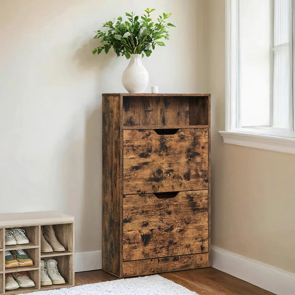 SCHUHKIPPER  in 60/102/24 cm  - Braun, MODERN, Holzwerkstoff (60/102/24cm) - MID.YOU