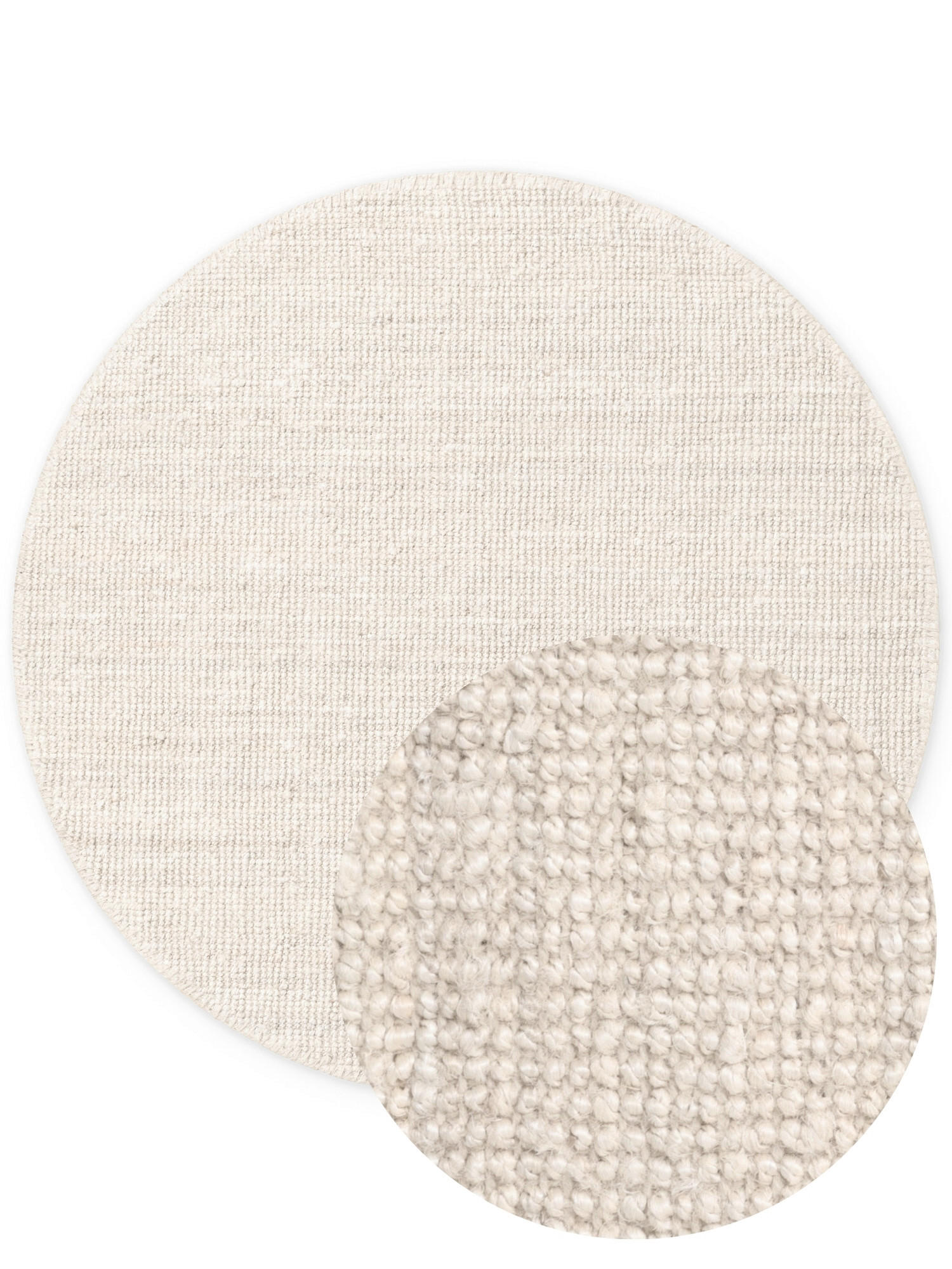JUTETEPPICH 160 cm Bouclé Weiß  - Weiß, KONVENTIONELL, Textil (160cm) - Hanse Home