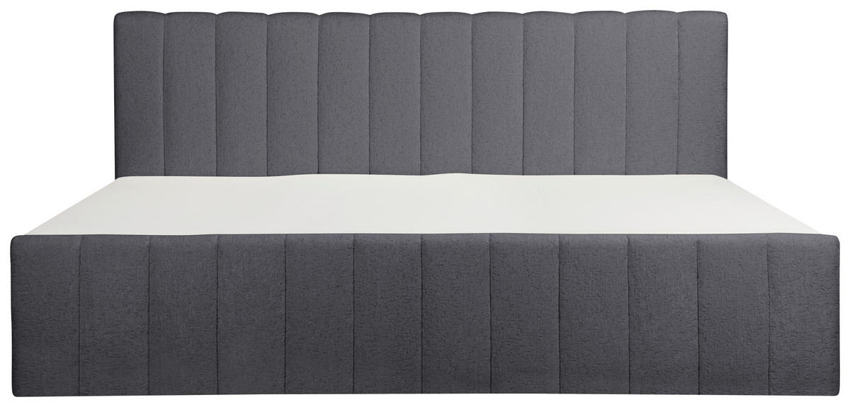 FAMILIENBETT - Anthrazit/Schwarz, Basics, Kunststoff/Textil (240/200cm) - Chameo