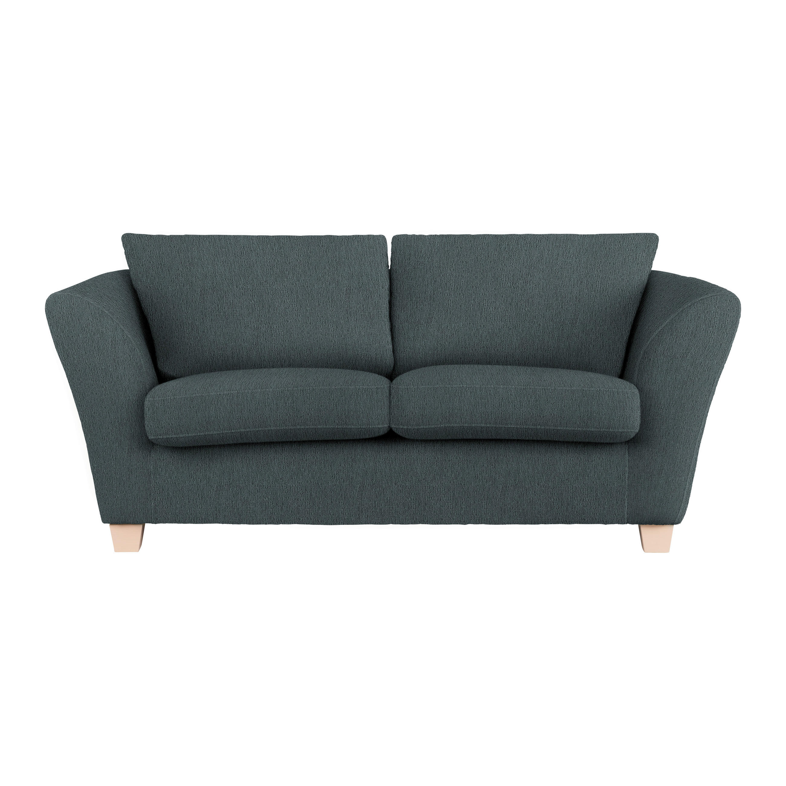 2-SITZER-SOFA in Chenille Dunkelgrau  - Dunkelgrau/Naturfarben, Holz/Textil (190/70-85/95cm) - MID.YOU