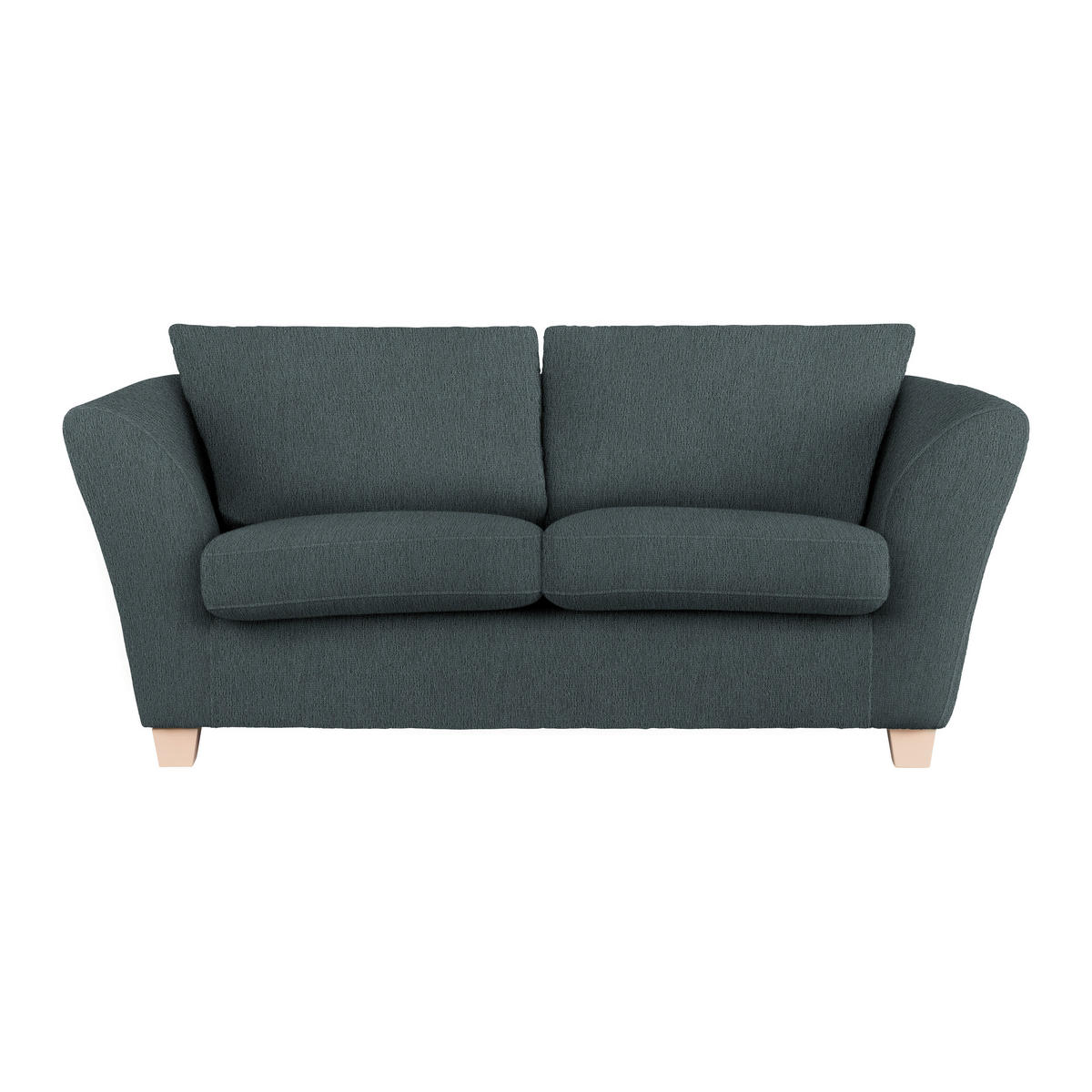 2-SITZER-SOFA in Chenille Dunkelgrau  - Dunkelgrau/Naturfarben, Holz/Textil (190/70-85/95cm) - MID.YOU