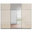 SCHWEBETÜRENSCHRANK 301/223/68 cm 3-türig Schwarz, Champagner  - Chromfarben/Champagner, KONVENTIONELL, Glas/Holzwerkstoff (301/223/68cm) - Novel
