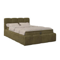 POLSTERBETT 140/200 cm,  in Grün, Matratze, Bettkasten, H3 = fest  - Schwarz/Grün, Trend, Kunststoff/Textil (140/200cm)