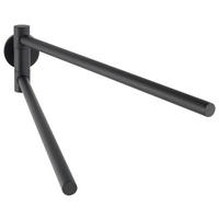 HANDTUCHHALTER Schwarz  - Schwarz, Basics, Metall (5,5/9/43cm) - Wenko