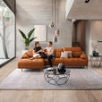 ECKSOFA in Echtleder Cognac  165/313 cm  - Cognac/Schwarz, Design, Leder/Metall (165/313cm) - Emilio Belluti