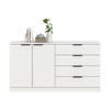 KOMMODE  in 148/80/35 cm  - Schwarz/Weiß, Design, Holzwerkstoff/Kunststoff (148/80/35cm) - Livetastic