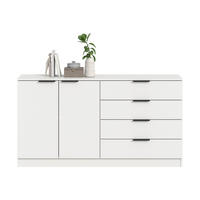 KOMMODE  in 148/80/35 cm  - Schwarz/Weiß, Design, Holzwerkstoff/Kunststoff (148/80/35cm) - Livetastic