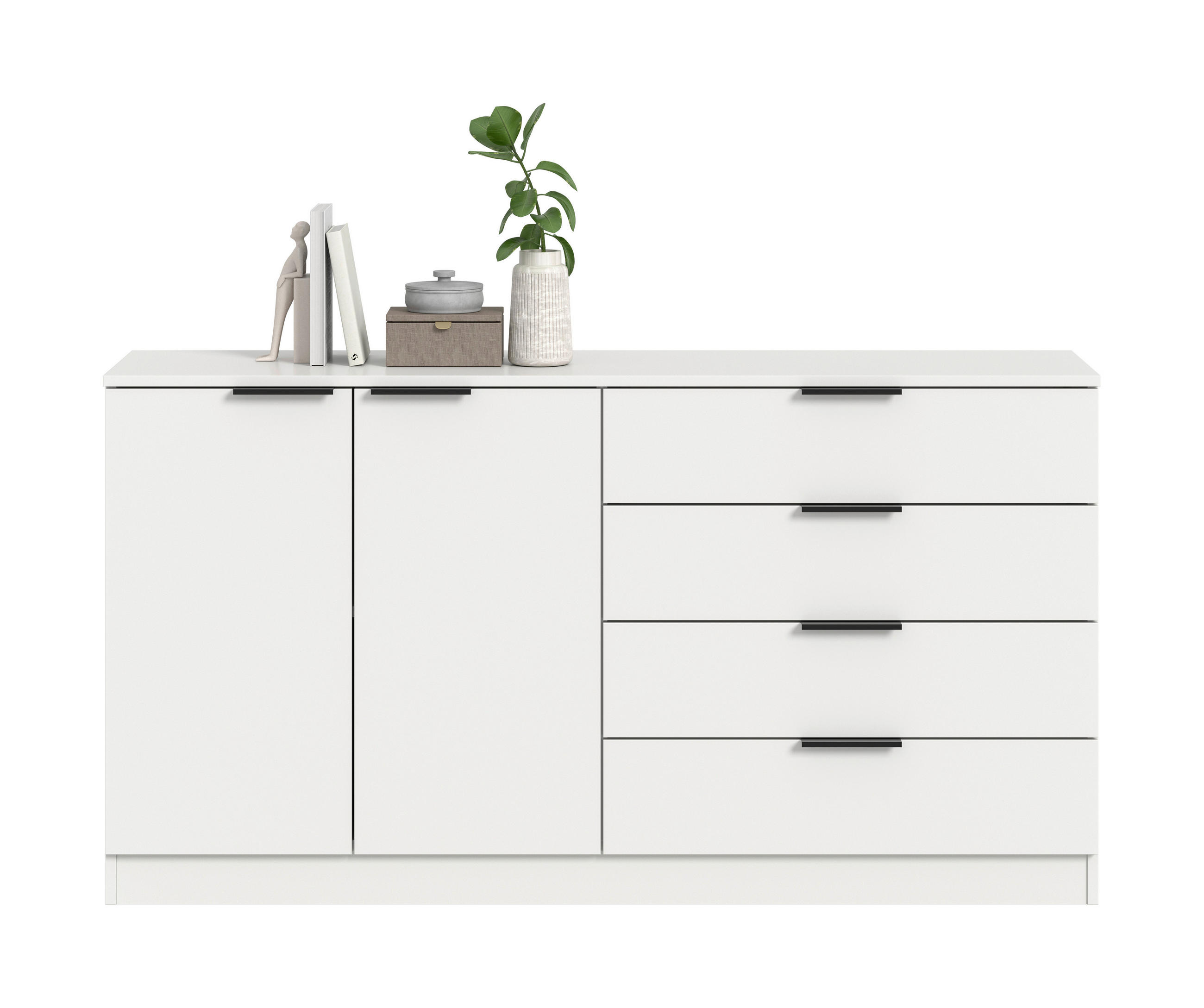 Livetastic KOMODA, bílá, 148/80/35 cm