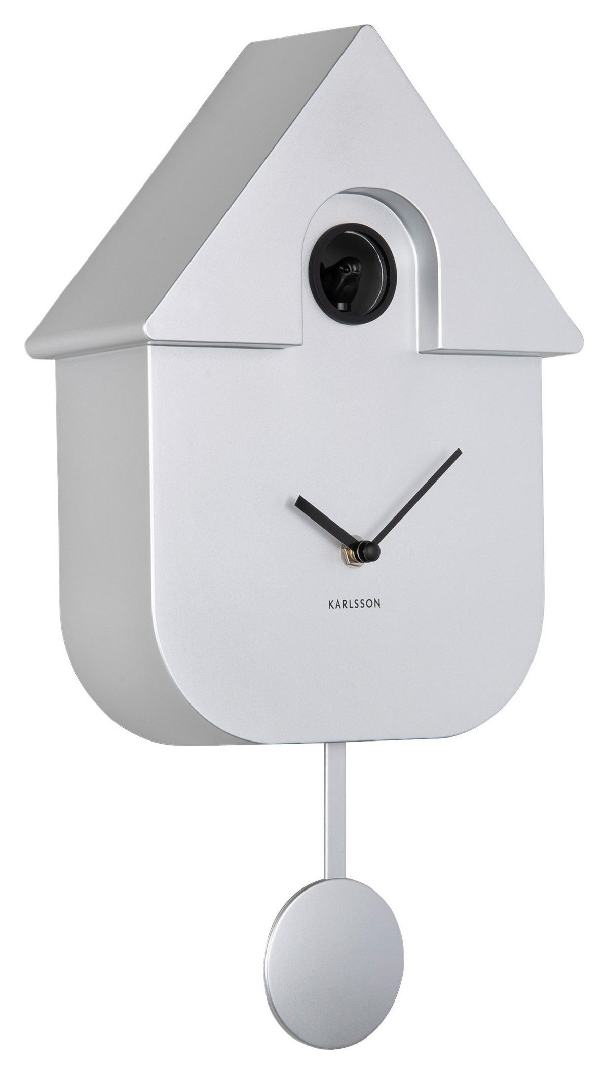 WANDUHR Cuckoo Silberfarben 21,5/41/8,5 cm  - Silberfarben, Basics, Kunststoff (21,5/41/8,5cm) - Karlsson