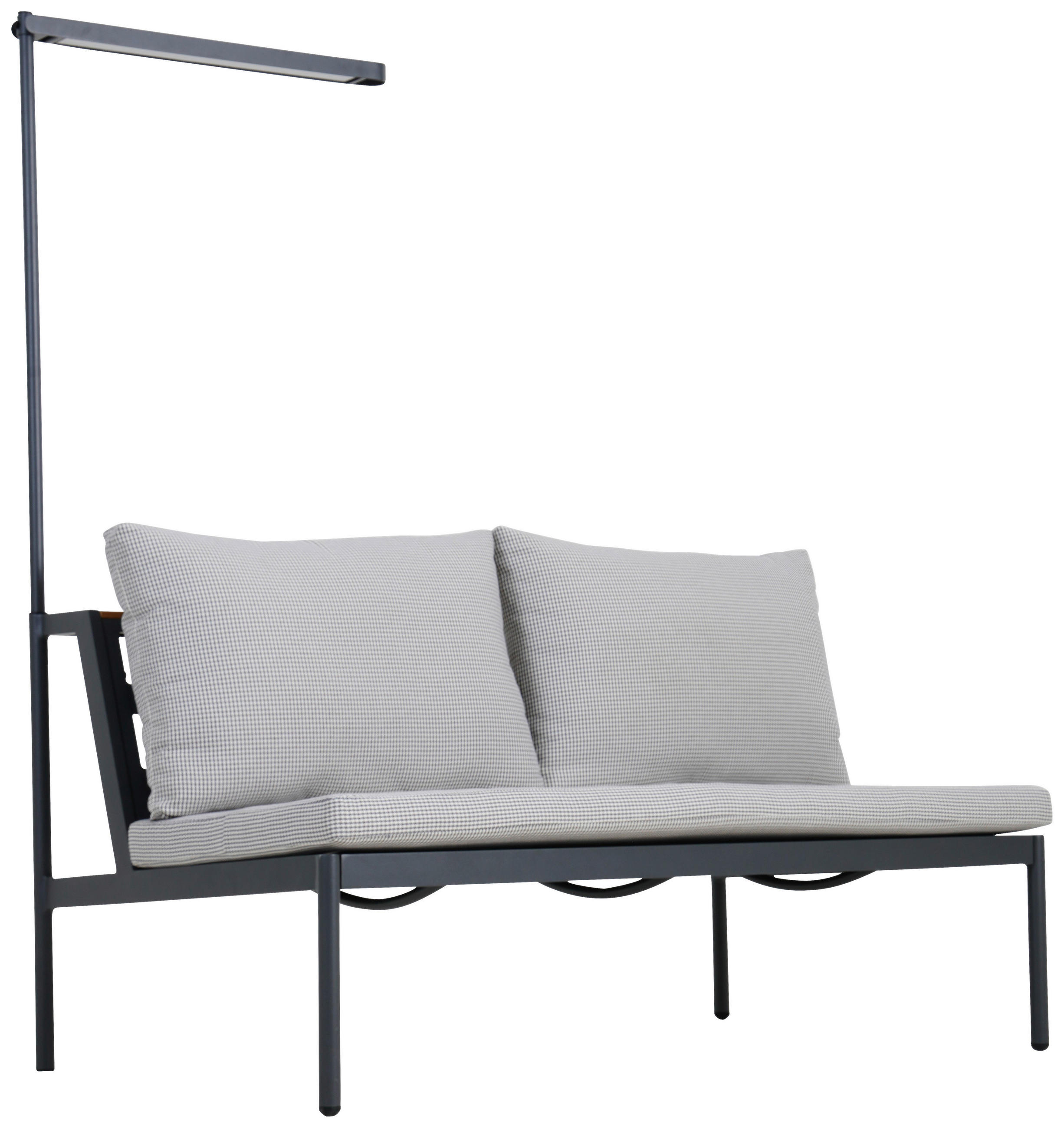 GARTENBANK 148/75/85 cm  Aluminium  - Anthrazit/Grau, Design, Kunststoff/Textil (148/75/85cm) - Ambia Garden