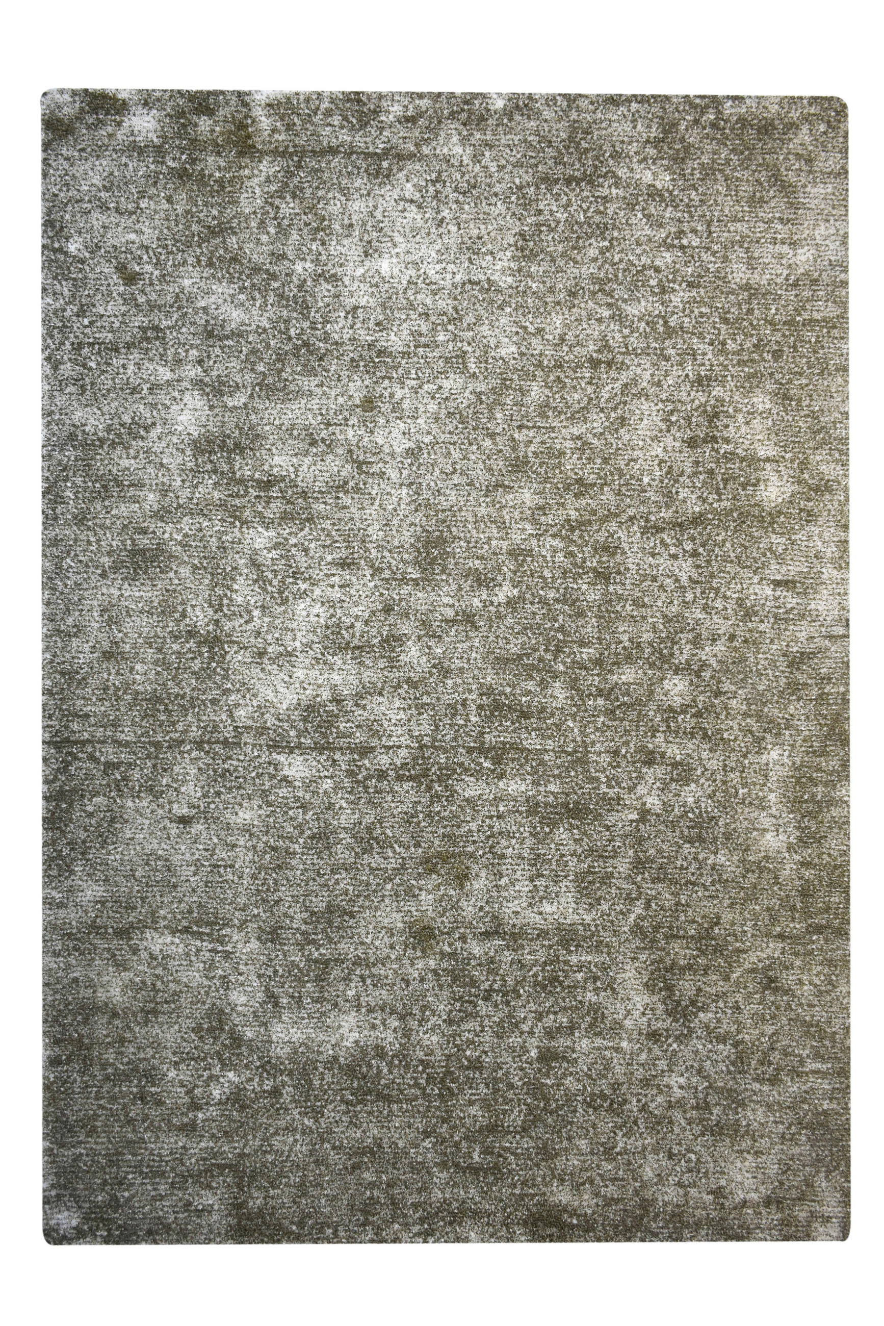 WEBTEPPICH Wohnzimmer 80/150 cm Silberfarben, Olivgrün rechteckig  - Silberfarben/Olivgrün, Basics, Textil (80/150cm) - Novel