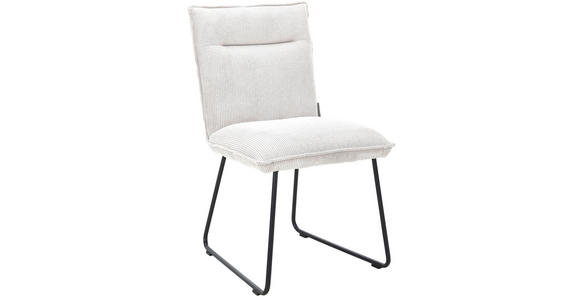 STUHL - Creme/Schwarz, Design, Textil/Metall (47/87/62cm) - Johann Jakob