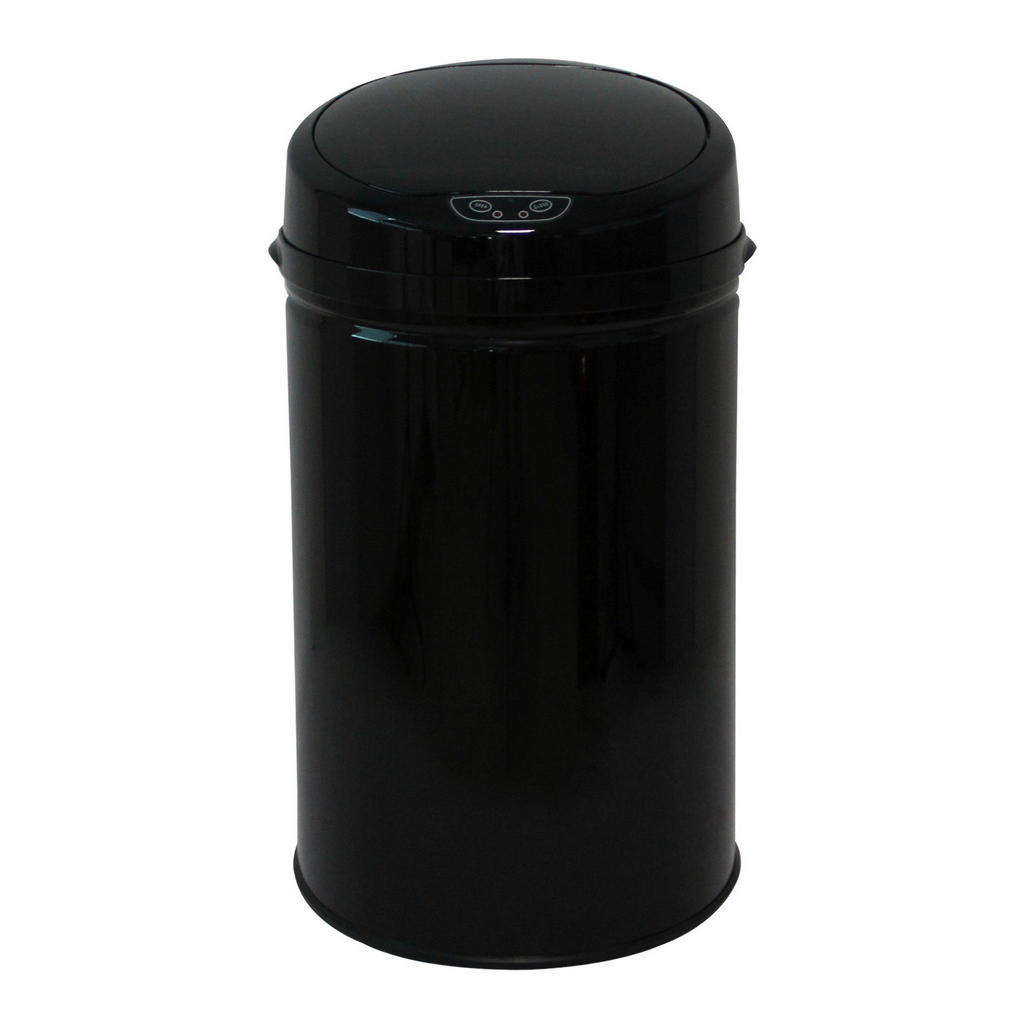 Mülleimer Inox Black Mit Deckel 30l Edelstahl Schwarz