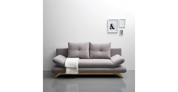 SCHLAFSOFA in Textil Dunkelbraun  - Dunkelbraun/Buchefarben, KONVENTIONELL, Holz/Textil (205/86/94cm) - Carryhome