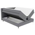 BOXSPRINGBETT 180/200 cm  in Grau  - Schwarz/Grau, KONVENTIONELL, Textil/Metall (180/200cm) - Carryhome