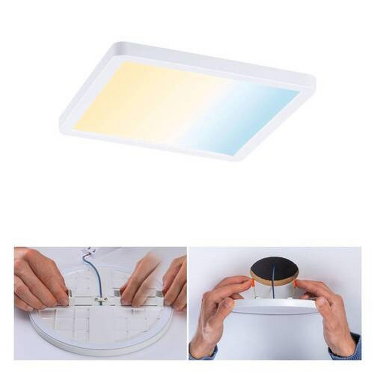 LED-PANEEL  17,5/17,5 cm   - Weiß, Design, Kunststoff (17,5/17,5cm) - Paulmann